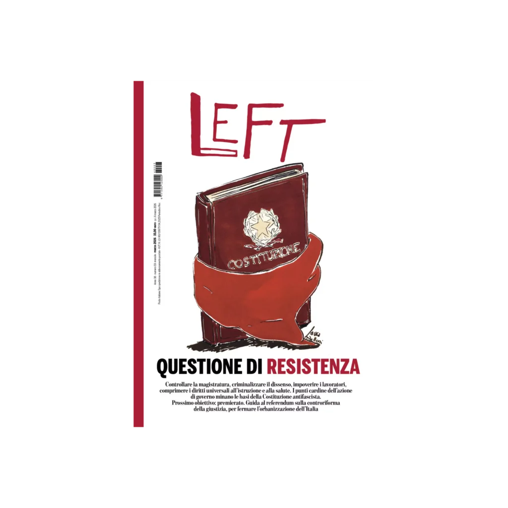 Copertina della rivista "Left"