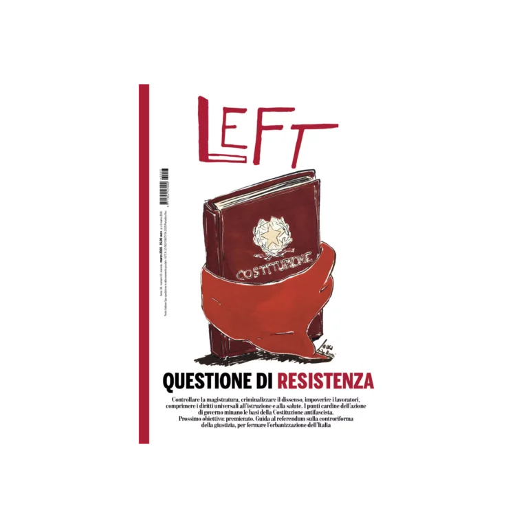 Copertina della rivista "Left"