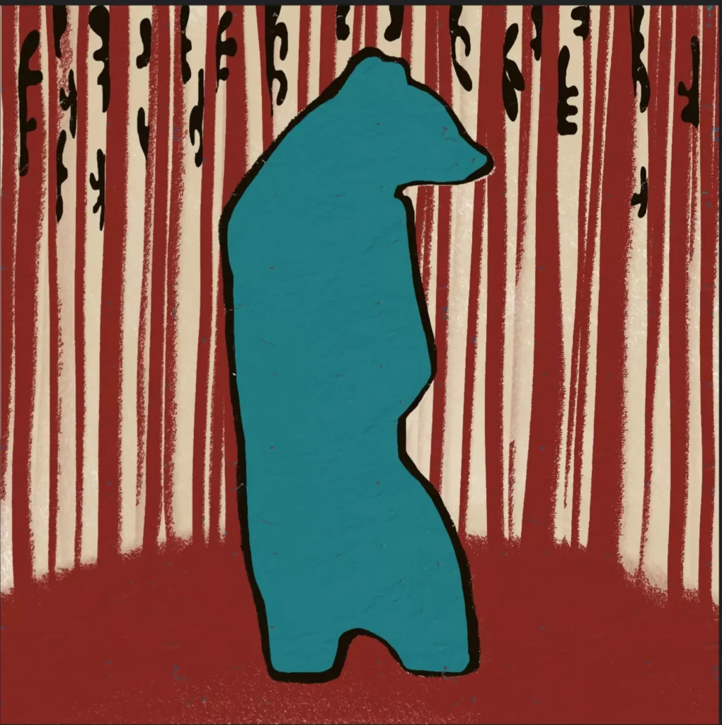 orso disegno illustrazione bosco