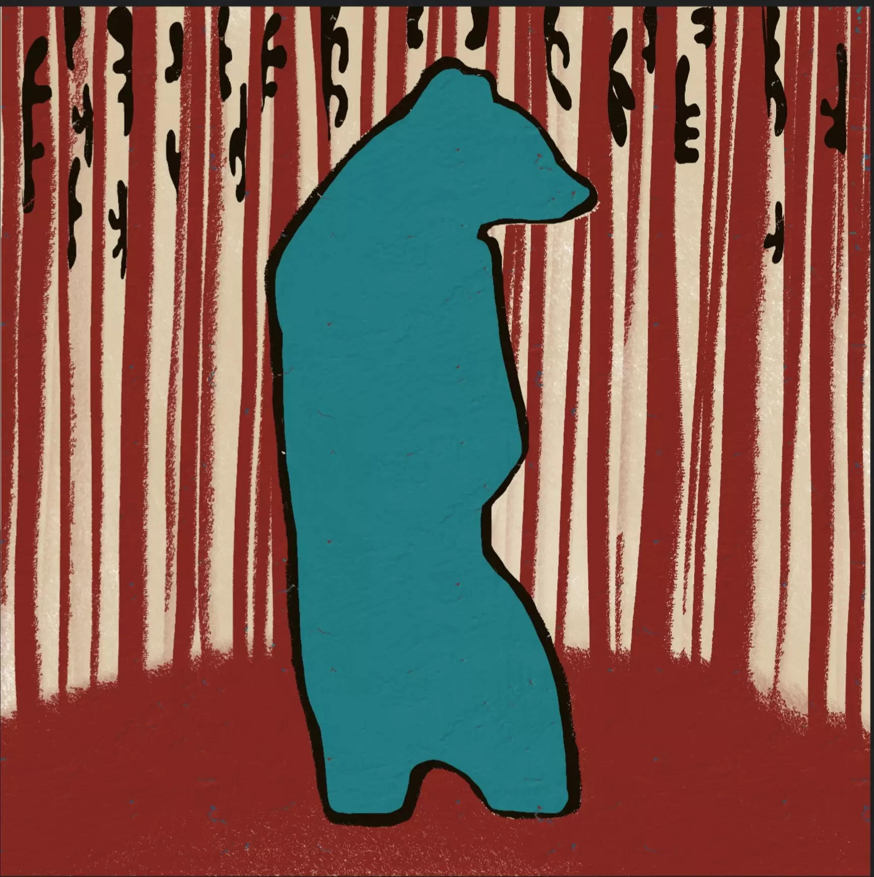 orso disegno illustrazione bosco