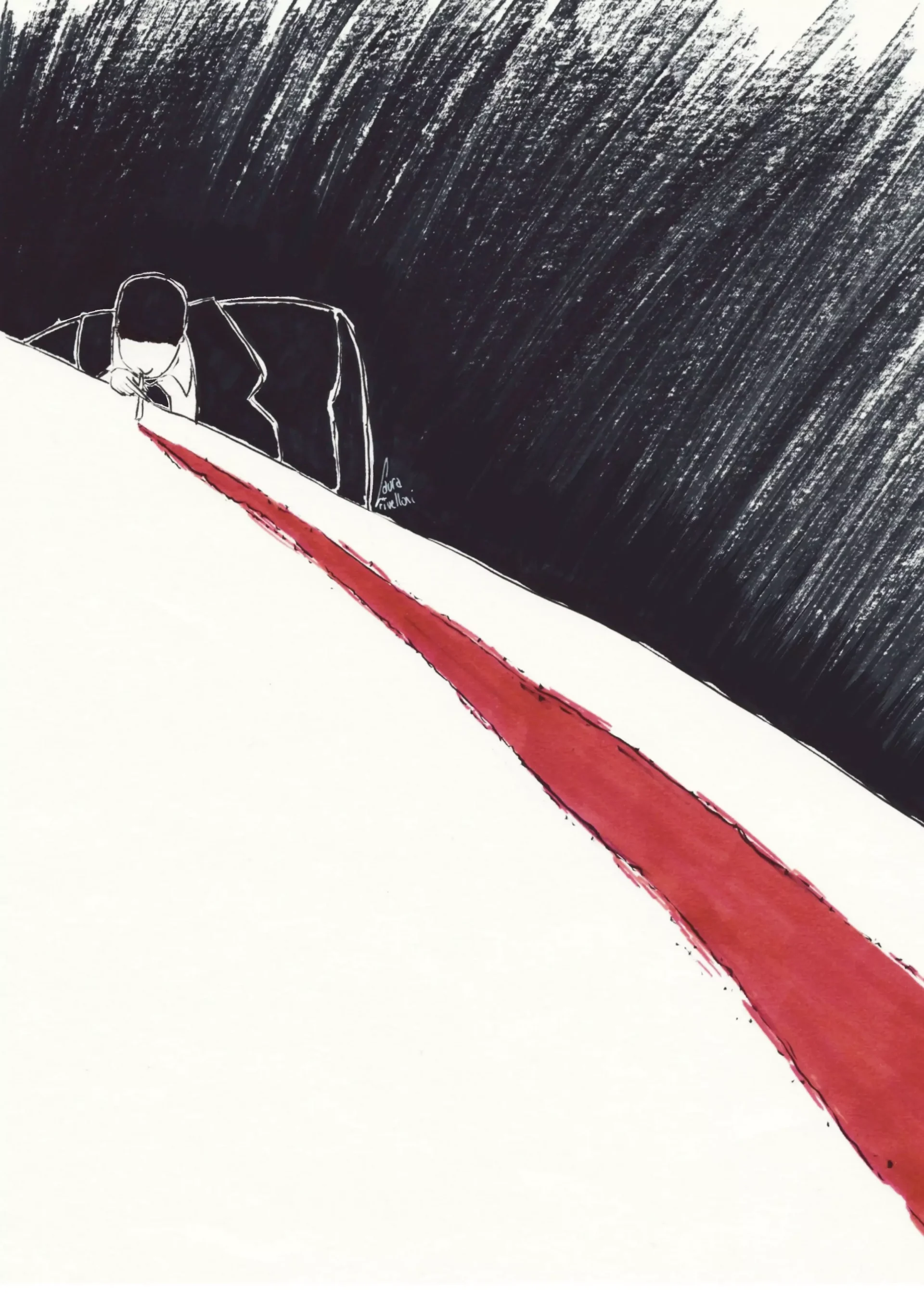 striscia sangue gaza guerra disegno illustrazione satira