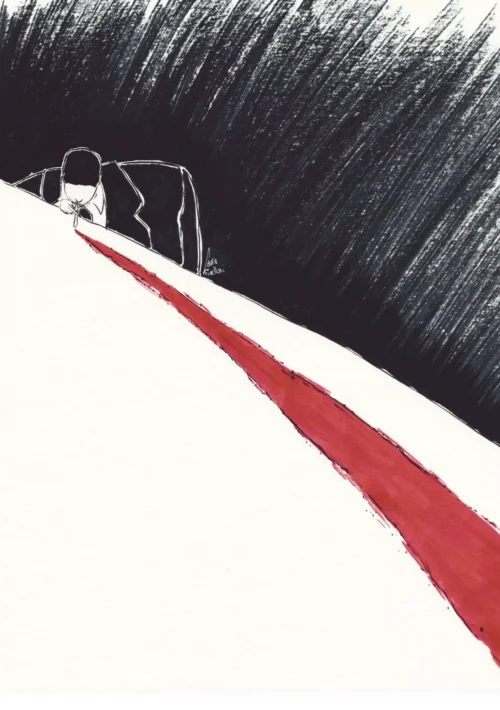 striscia sangue gaza guerra disegno illustrazione satira